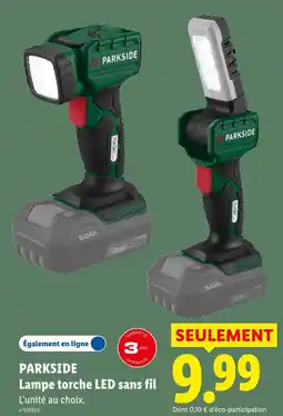 Lidl Parkside lampe torche led sans fil offre
