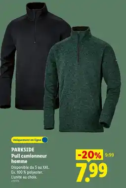 Lidl Parkside pull camionneur homme offre