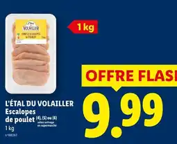 Lidl L'étal du volailler escalopes de poulet offre