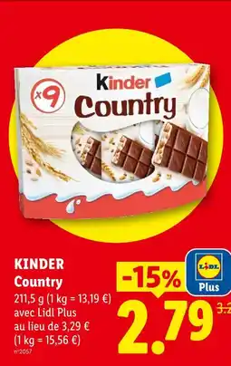 Lidl Kinder country offre