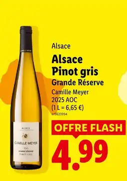 Lidl Camille meyer alsace pinot gris offre