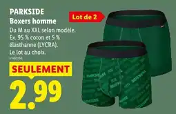 Lidl Parkside boxers homme offre