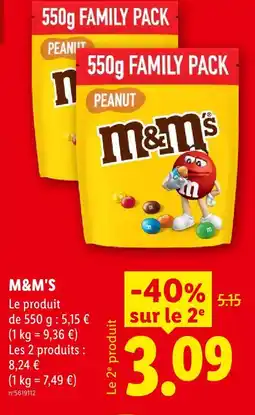 Lidl M&m's offre