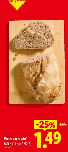 Lidl Pain au noix offre