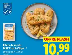 Lidl Fish & chips filets de merlu msc offre