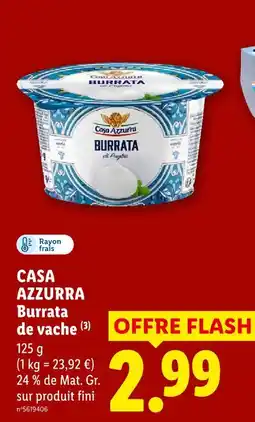 Lidl Casa azzura burrata de vache offre