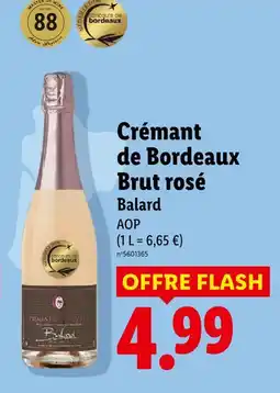 Lidl Balard crémant de bordeaux brut rosé offre