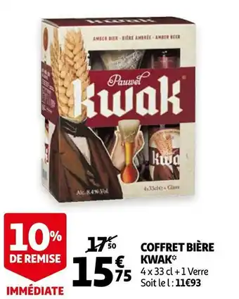 Auchan Kwak coffret bière* offre