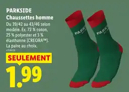 Lidl Parkside chaussettes homme offre
