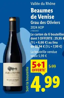 Lidl Grau des oliviers beaumes de venise offre