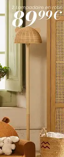 Maisons du Monde Lampadaire en rotin lea offre