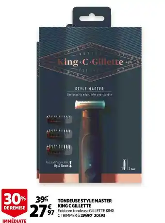 Auchan Gillette tondeuse style master king c gillette offre