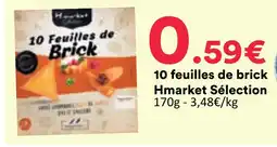 Hmarket Hmarket Sélection 10 feuilles de brick offre