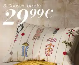 Maisons du Monde Coussin brodé offre