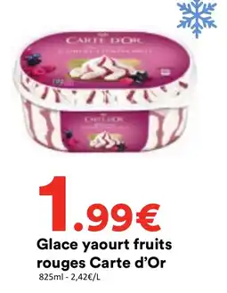Hmarket Carte d'Or Glace yaourt fruits rouges offre