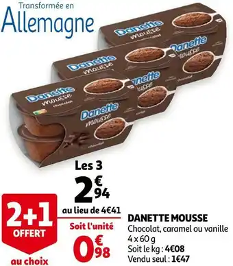 Auchan Danette mousse offre