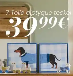 Maisons du Monde Toile diptyque teckel offre
