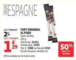 Auchan Supermarché El pozo - fuet original offre