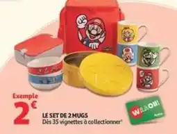 Auchan Supermarché Le set de 2 mugs offre
