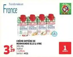 Auchan Supermarché Elle & vire - crème entière de normandie offre