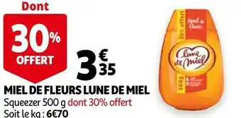 Auchan Lune de miel miel de fleurs offre