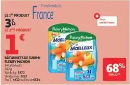 Auchan Supermarché Fleury michon - bâtonnets de surimi offre