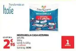 Auchan Supermarché Casa azzurra - mozzarella offre