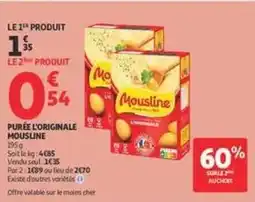Auchan Supermarché Mousline - purée l'originale offre