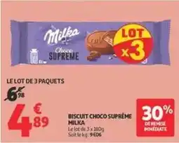 Auchan Supermarché Milka - biscuit choco supreme offre