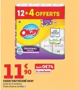 Auchan Supermarché Okay - essuie tout décoré offre