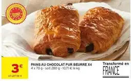Intermarché Contact Pains au chocolat pur beurre x4 offre