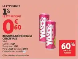 Auchan Supermarché Boisson gazeifiée fraise citron offre