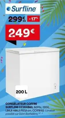BUT Surfline - congelateur coffre cc20ab60 offre