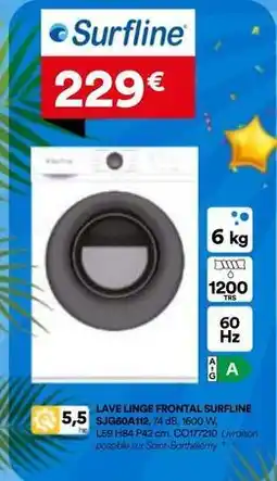 BUT Surfline - lave linge frontal sug60a112 offre