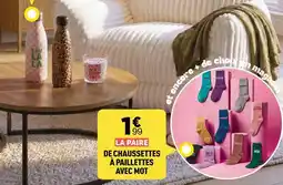 Centrakor Chaussettes à paillettes avec mot offre
