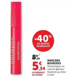 Hyper U Bourjois - mascara offre