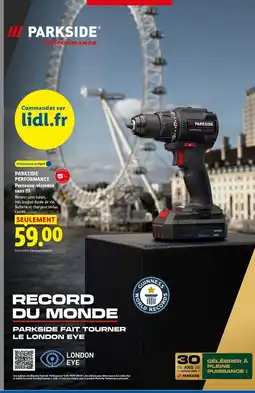 Lidl Parkside - fait tournier le london d'eve offre