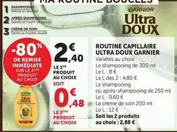 Hyper U Garnier - routine capillaire ultra doux offre