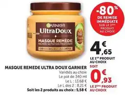Hyper U Garnier - masque remede ultra doux offre