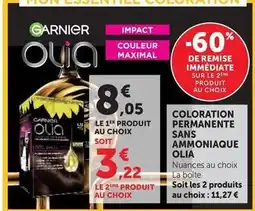 Hyper U Garnier - coloration permanente sans ammoniaque olia offre
