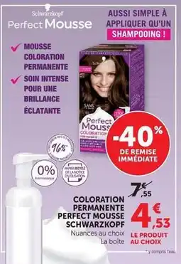 Hyper U Schwarzkopf - coloration permanente perfect mousse offre