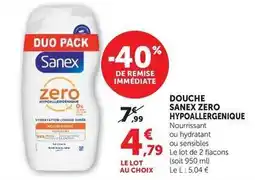 Hyper U Sanex - douche zero hypoallergenique offre