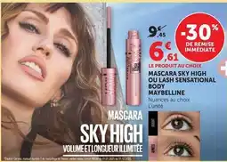 Hyper U Maybelline - mascara sky high ou lesh sensational body offre