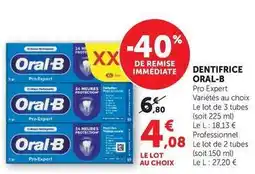 Hyper U Oral-b - dentifrice offre