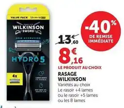 Hyper U Wilkinson - rasage offre
