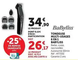 Hyper U Babyliss - tondeuse multi-usages 6 en 1 offre