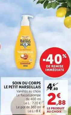 Super U Le petit marseillais - soin du corps offre