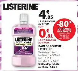 Hyper U Listerine - bain de bouche offre