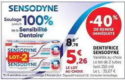 Hyper U Sensodyne - dentifrice offre