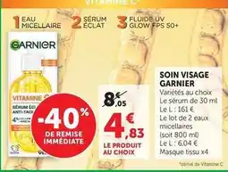 Super U Garnier - soin visage offre
